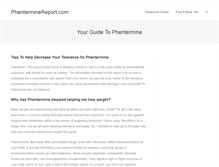 Tablet Screenshot of phenterminereport.com